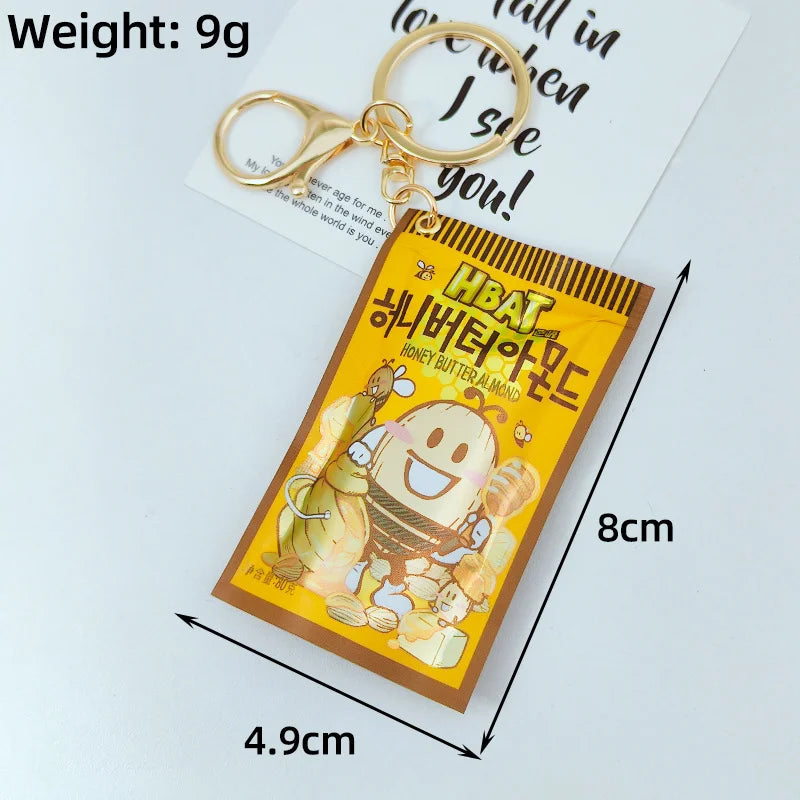 Simulation Instant Noodles Keychain On The Phone Mini Snacks Pendant Bag