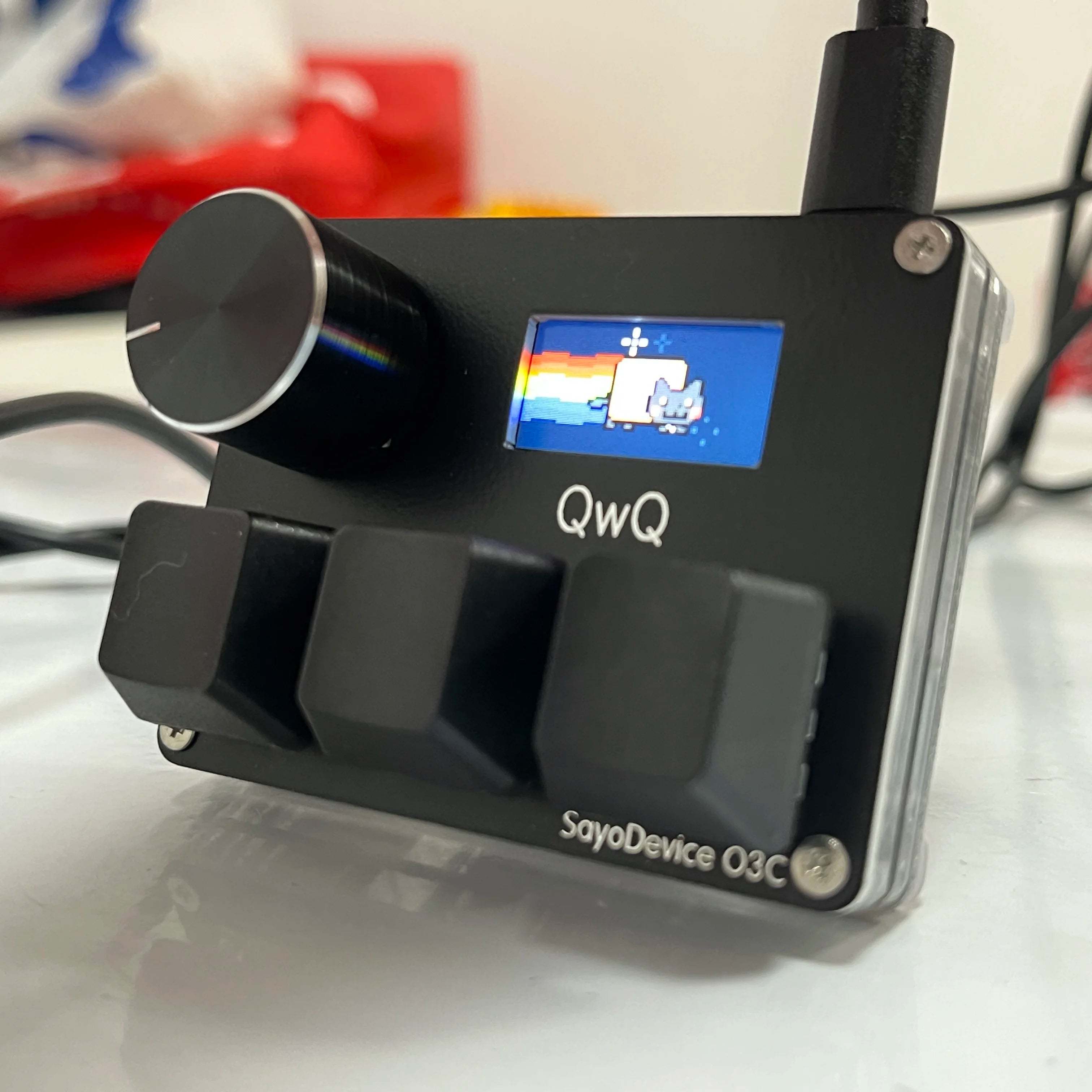 O3C Rapid Trigger Hall Switches Magnetic Pink Switches Keyboard With Knob Screen Copy Paste Shotcut