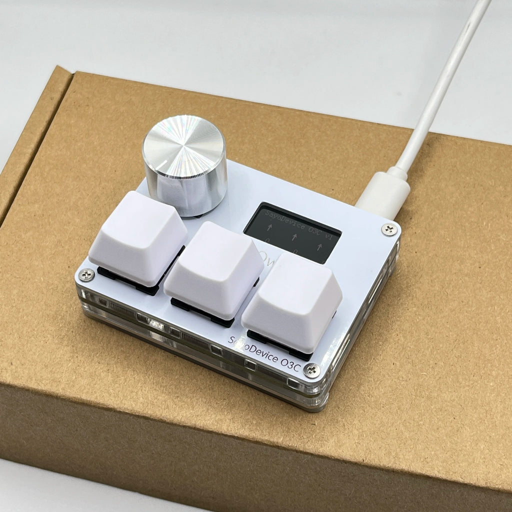 O3C Rapid Trigger Hall Switches Magnetic Pink Switches Keyboard With Knob Screen Copy Paste Shotcut