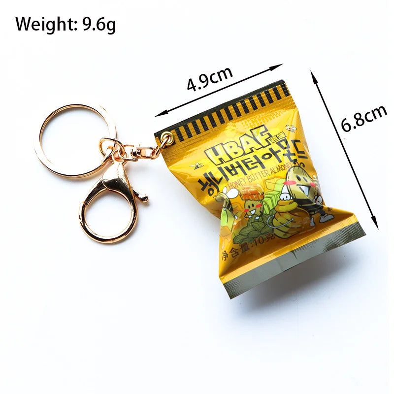 Simulation Instant Noodles Keychain On The Phone Mini Snacks Pendant Bag