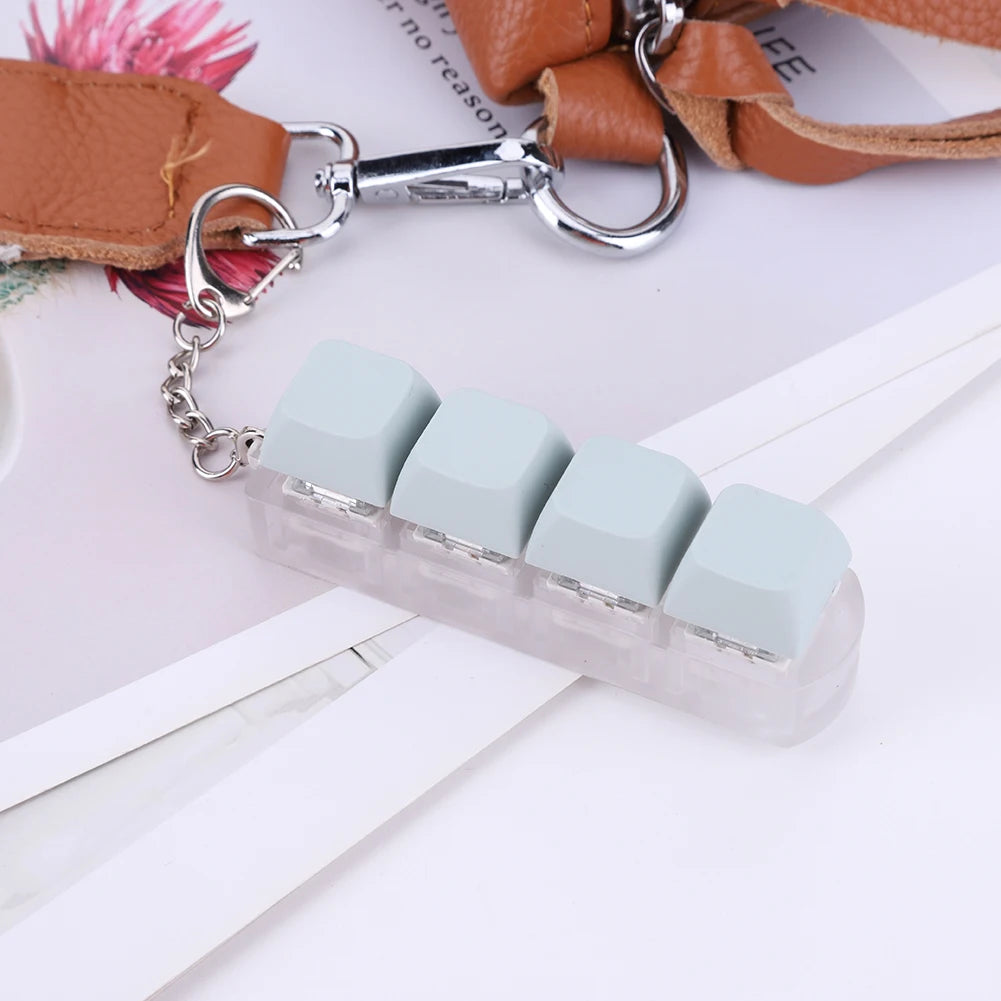 Keyboard Key Toy Stress Relief Keyboard Fidget Keychain