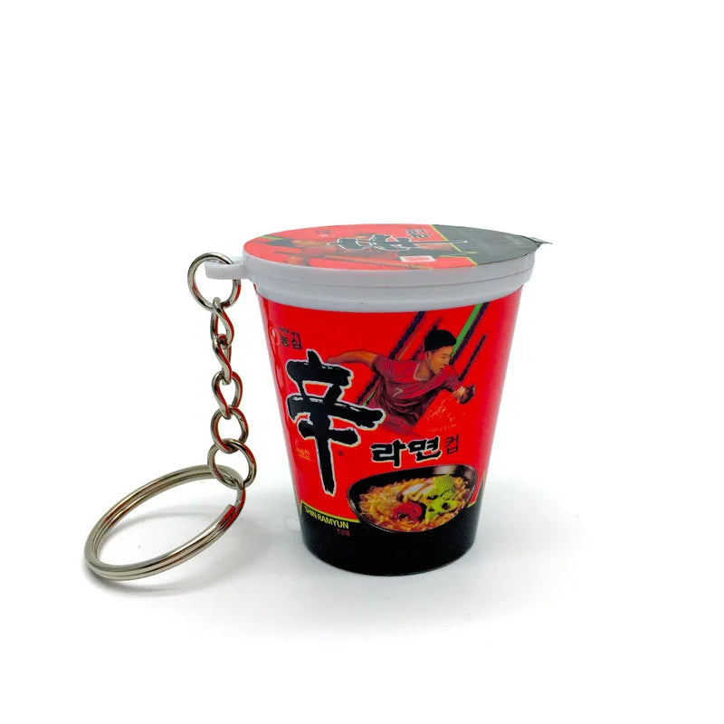 Simulation Instant Noodles Keychain On The Phone Mini Snacks Pendant Bag
